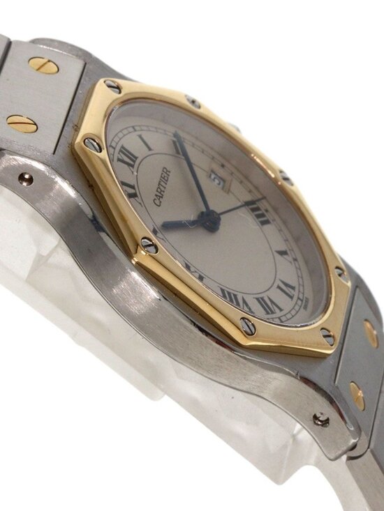 Cartier Santos Octagon LM Watch SS Yellow Gold main image 12